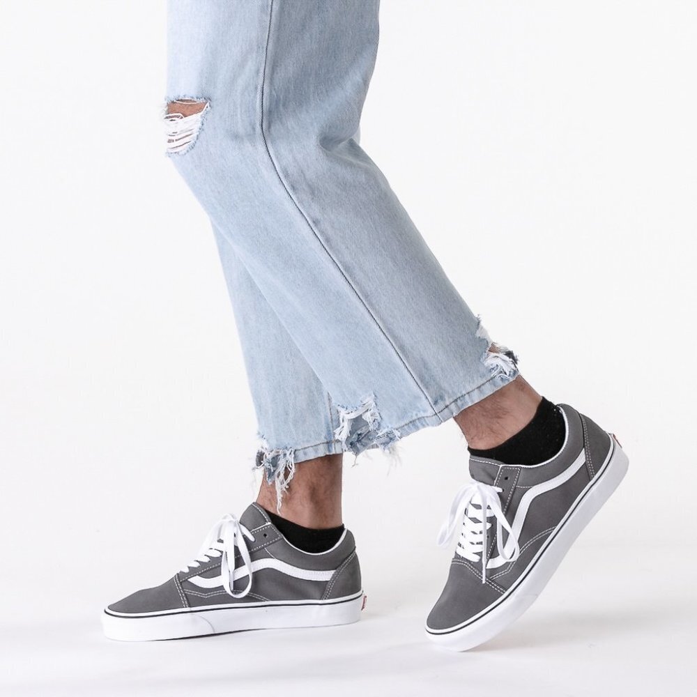 Vans Old Skool Canvas Low Top Sneakers Gray‎ Men 11